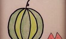 画吃瓜的样子,描绘吃瓜群众的欢乐瞬间